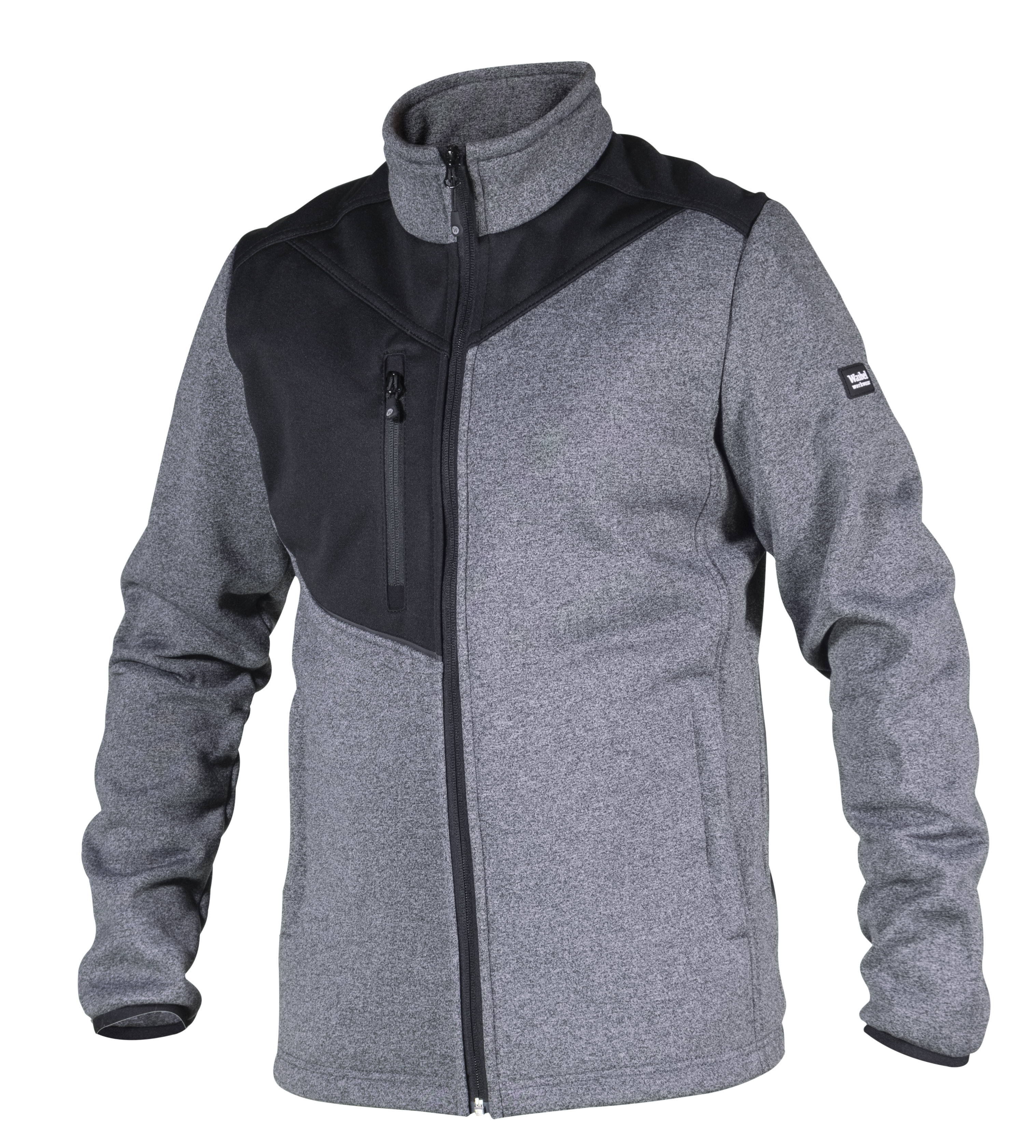 Strickfleecejacke Polaris Grau/Schwarz 3XL