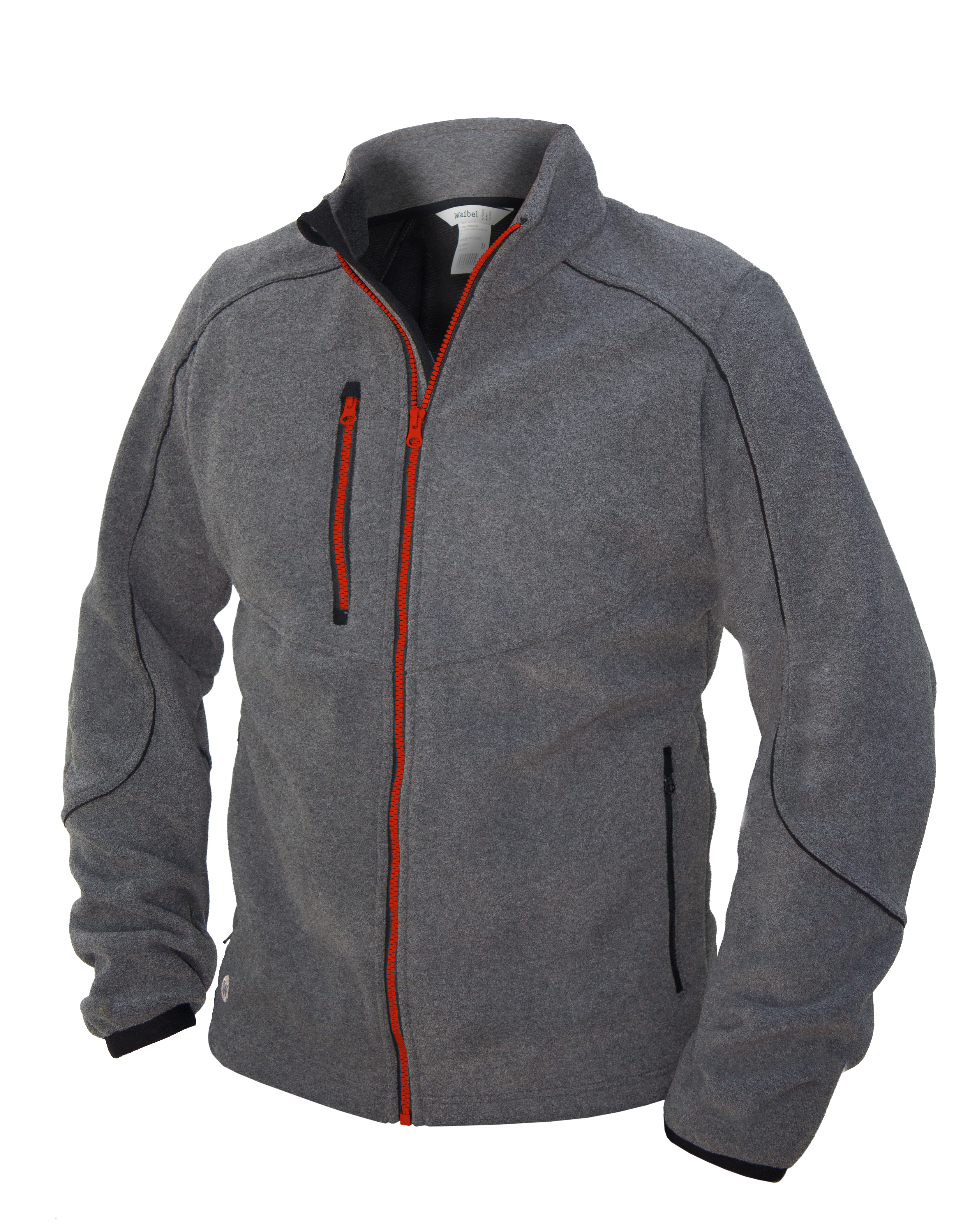 Windstopperjacke Bora Graumeliert/Rot L Windstopperjacke Bora