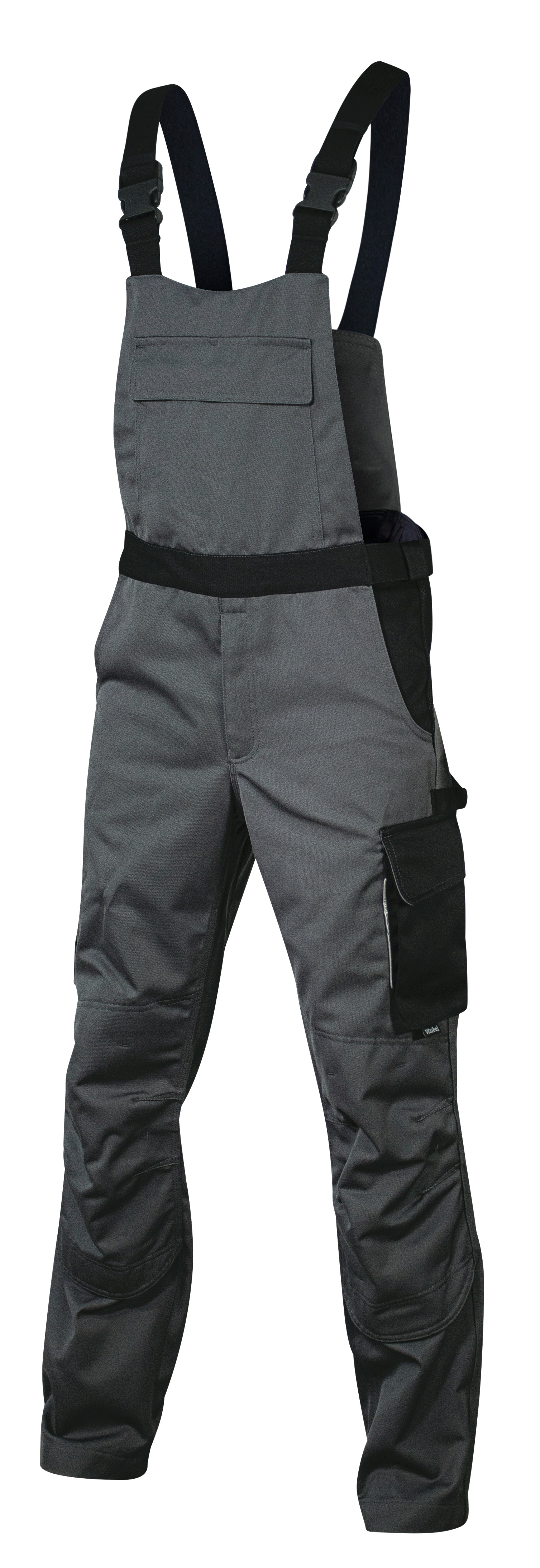 Mega Jok Latzhose Hellgrau/Schwarz 38