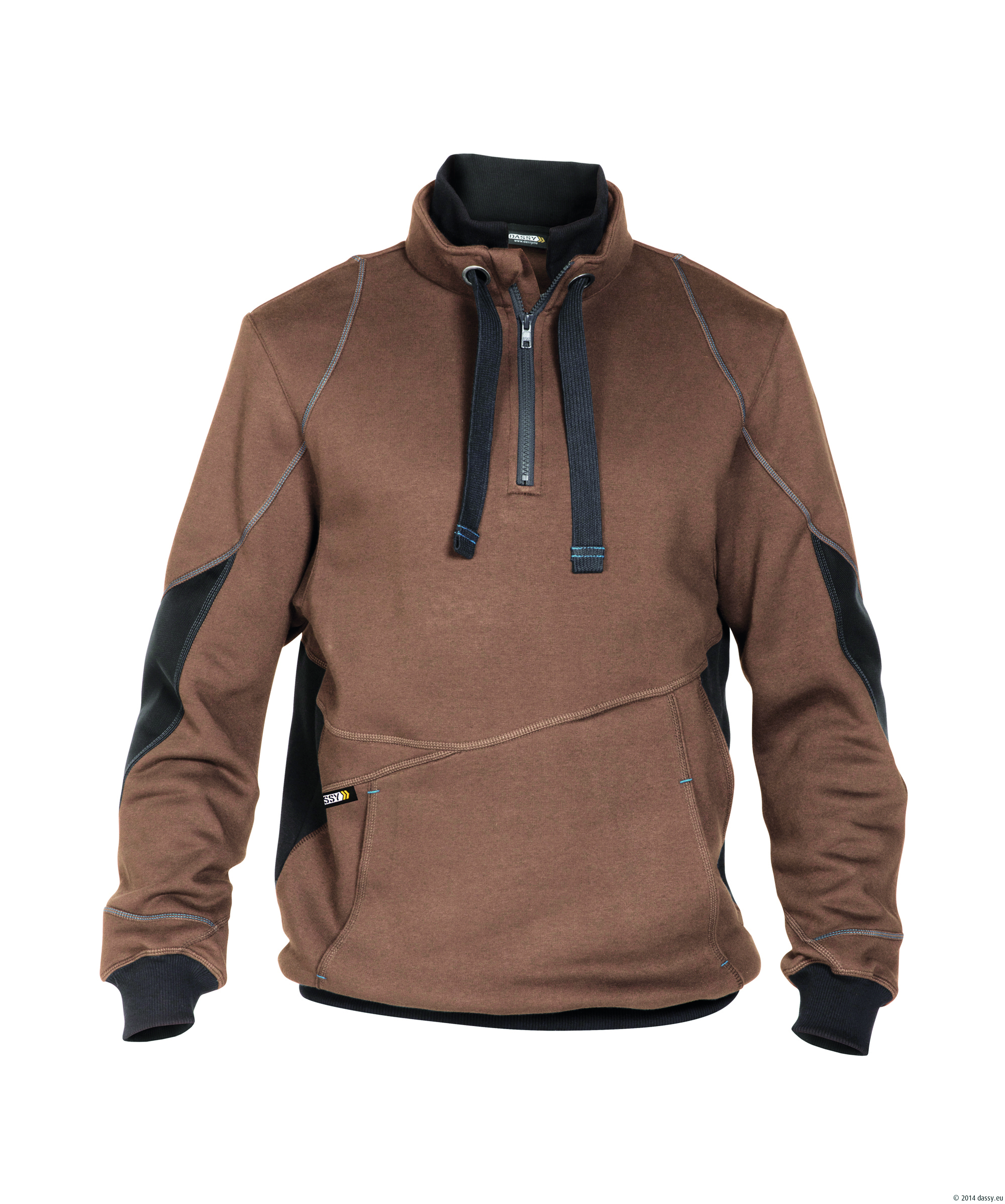 Stellar Sweatshirt mit Kragen lehmbraun/anthrazitg 3XL Stellar Sweatshirt mit Kragen