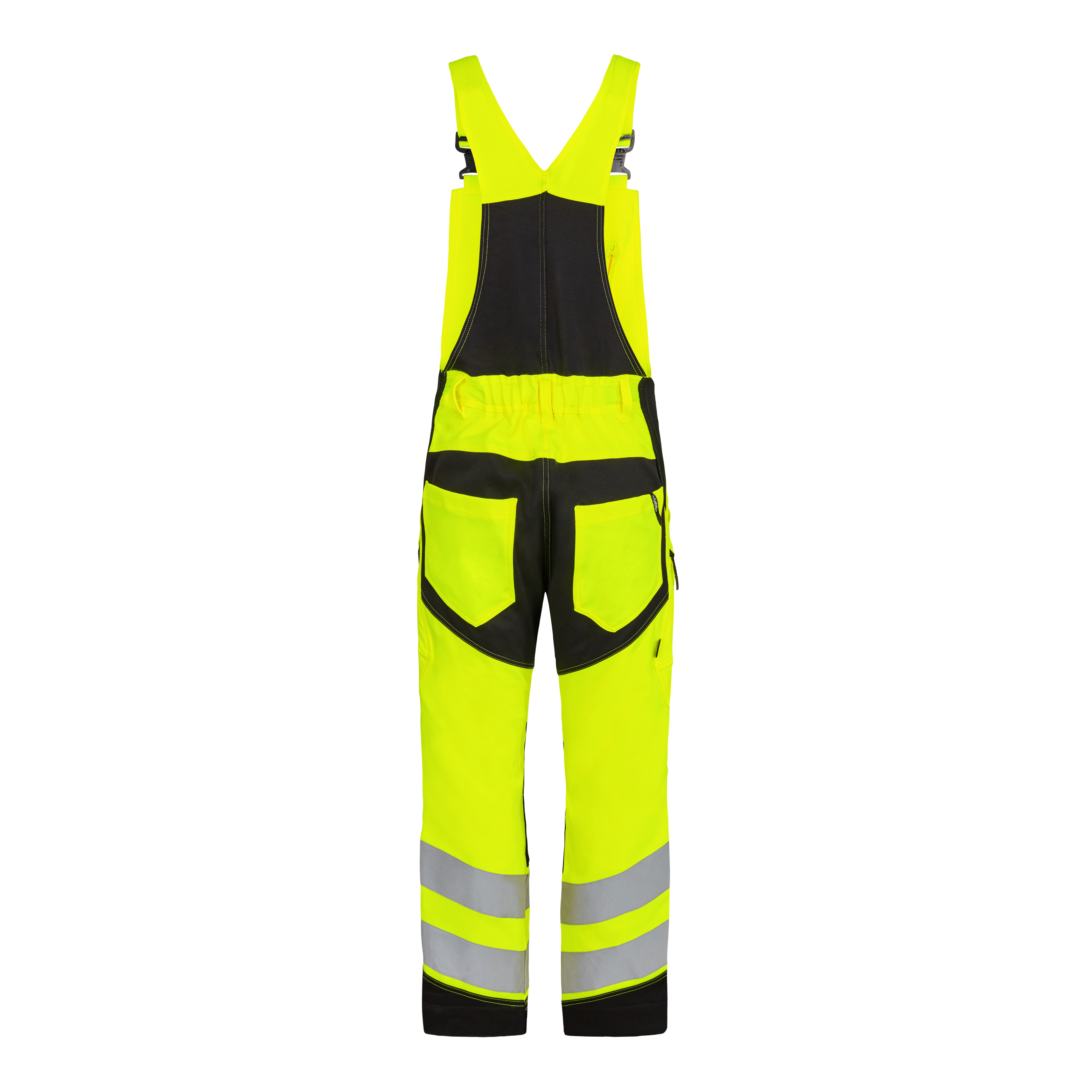 Safety Latzhose EN 20471 Gelb/Schwarz 62 Safety Latzhose EN 20471