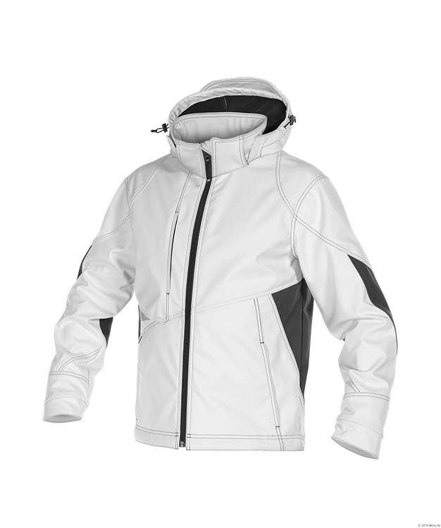 Cosmic Softshelljacke weiß/anthrazitgrau S Gravity Softshelljacke