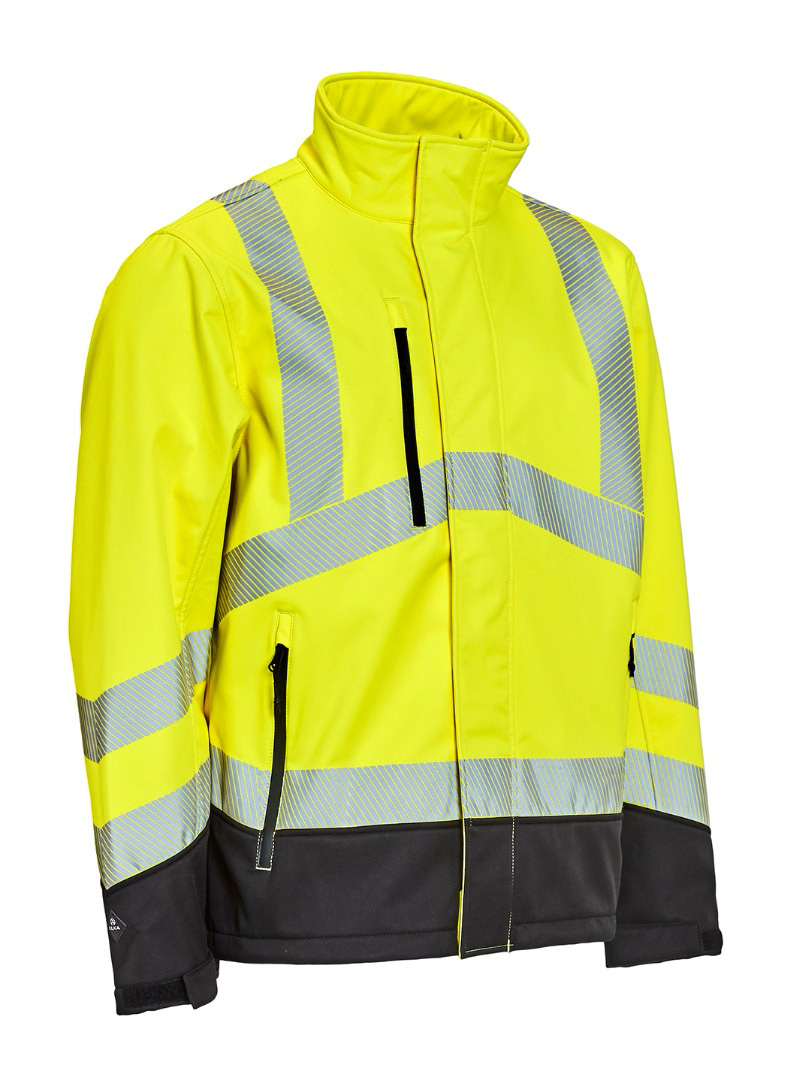 Visu Softshelljacke EN20471 Warngelb/Schwarz XL Visible Xtreme Softshelljacke EN20471