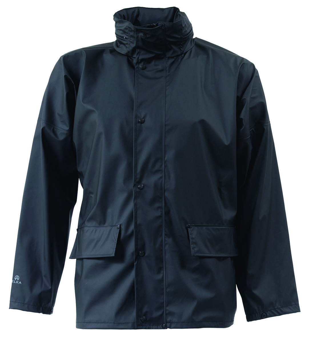 Stretch-PU Regenjacke Schwarz 4XL Stretch-PU Regenjacke