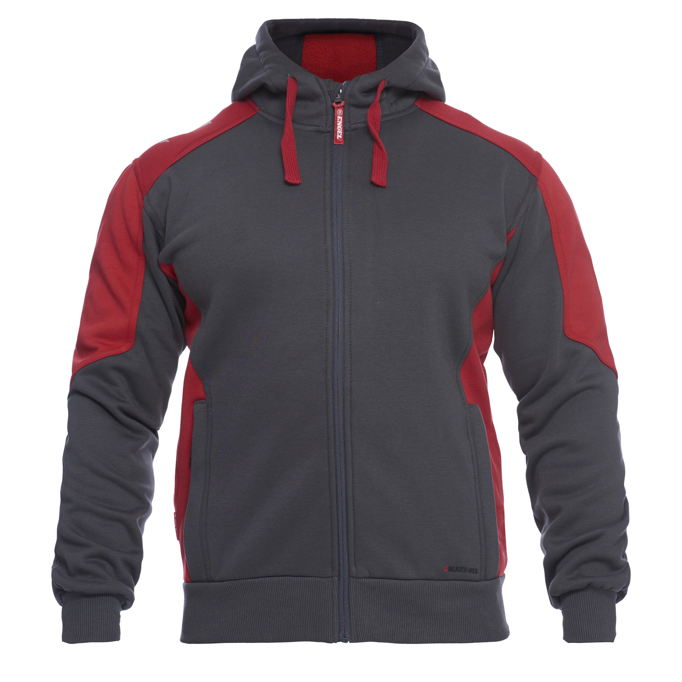 Galaxy Kapuzensweatjacke Anthrazitgrau/Tomate XL Galaxy Kapuzensweatjacke