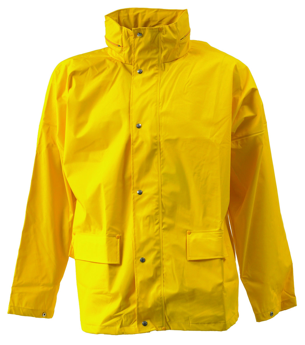 Stretch-PU Regenjacke Gelb L Stretch-PU Regenjacke