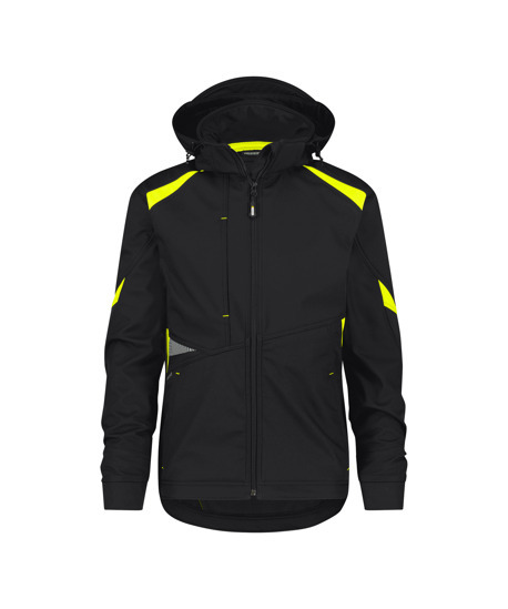 Softshelljacke Kalama Schwarz/Neongelb 2XL Softshelljacke Kalama