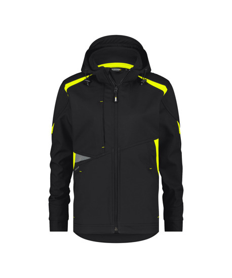 Softshelljacke Kalama Damen schwarz/neongelb 2XL Softshelljacke Kalama Damen