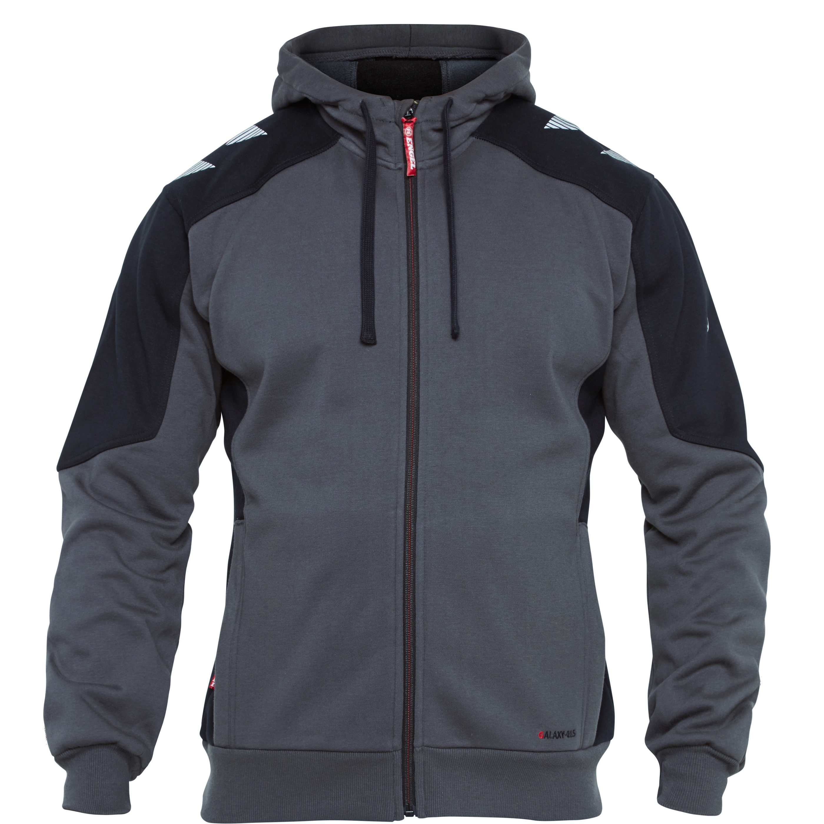 Galaxy Kapuzensweatjacke Anthrazit/Schwarz 2XL Galaxy Kapuzensweatjacke