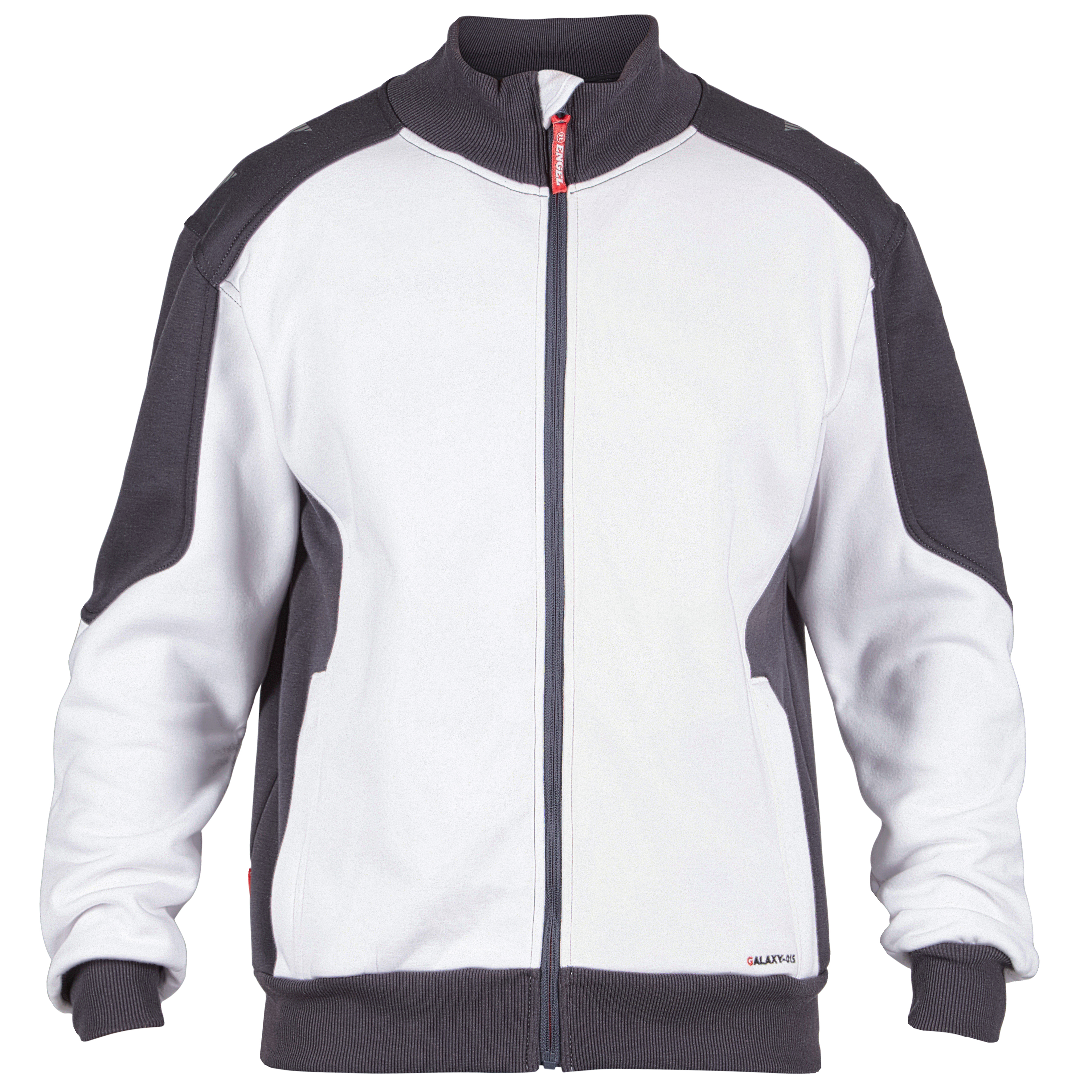 Galaxy Sweatjacke Weiß/anthrazitgrau 4XL Galaxy Sweatjacke