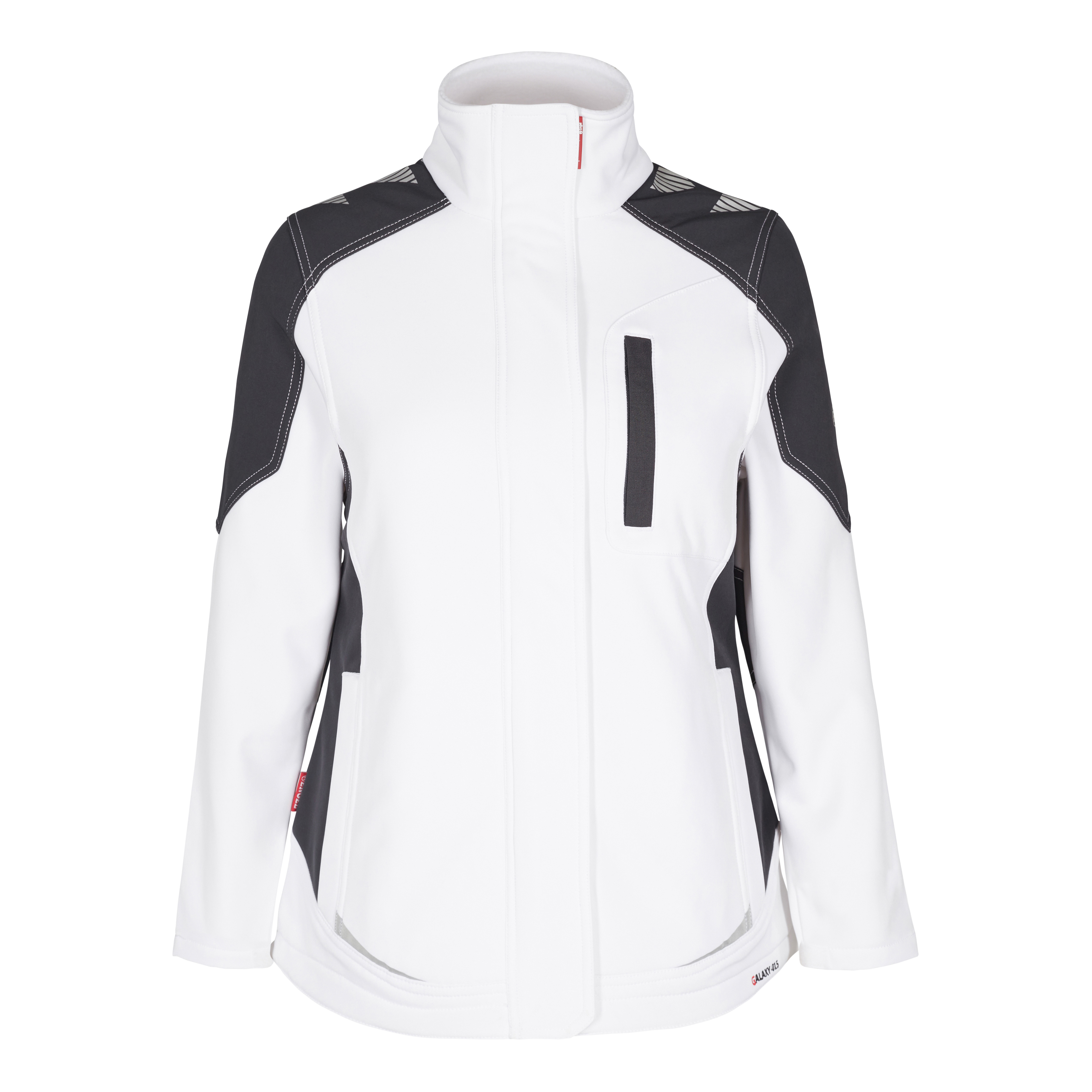 Galaxy Damen-Softshelljacke Weiss/Anthrazit XS Galaxy Damen-Softshelljacke