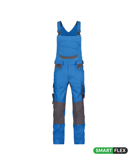 Tronix Latzhose mit Stretch und Knietasc azurblau/anthrazitg Tronix Latzhose mit Stretch und Knietaschen