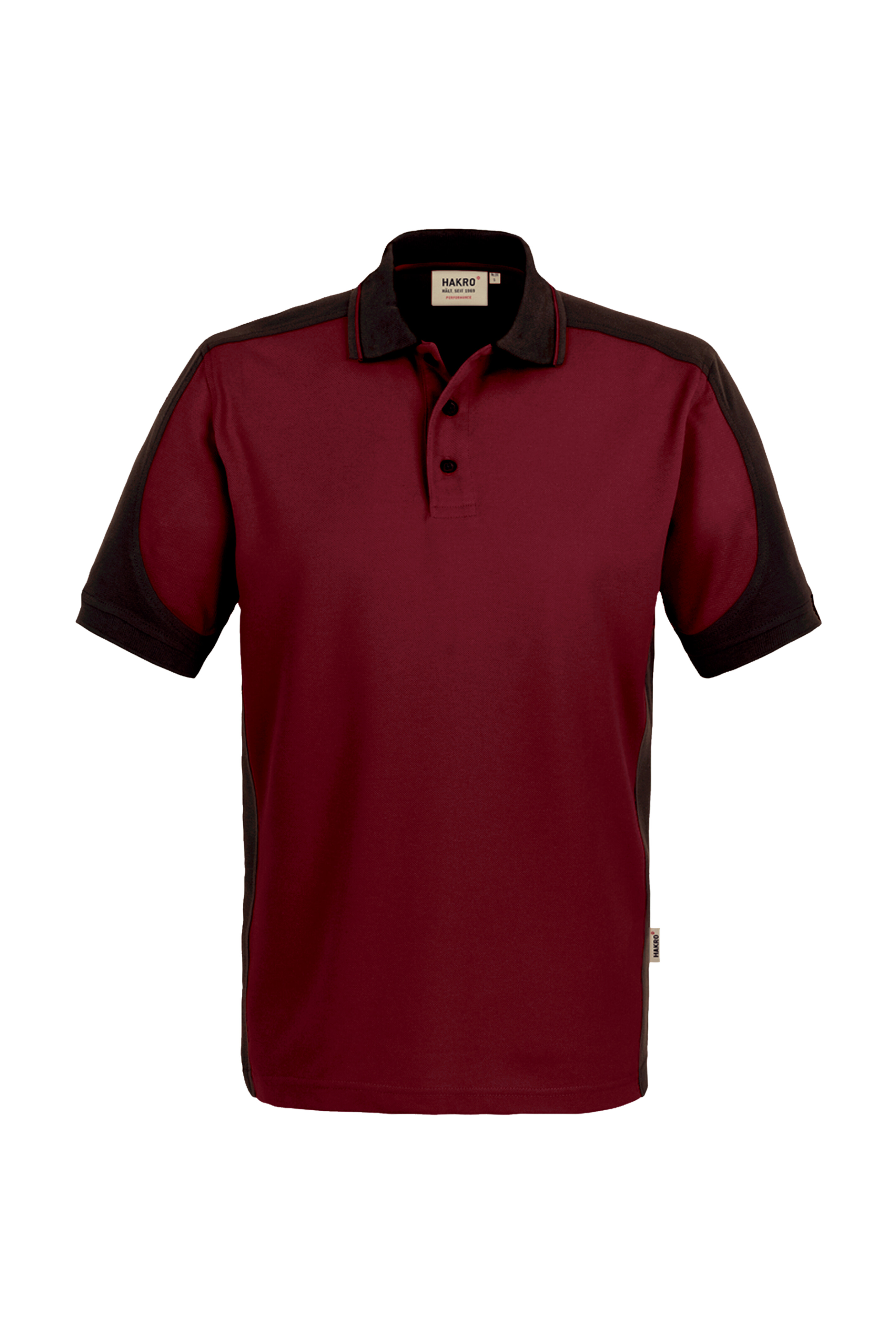 Poloshirt Contrast Performance 839 weinrot S Poloshirt Contrast Performance 839
