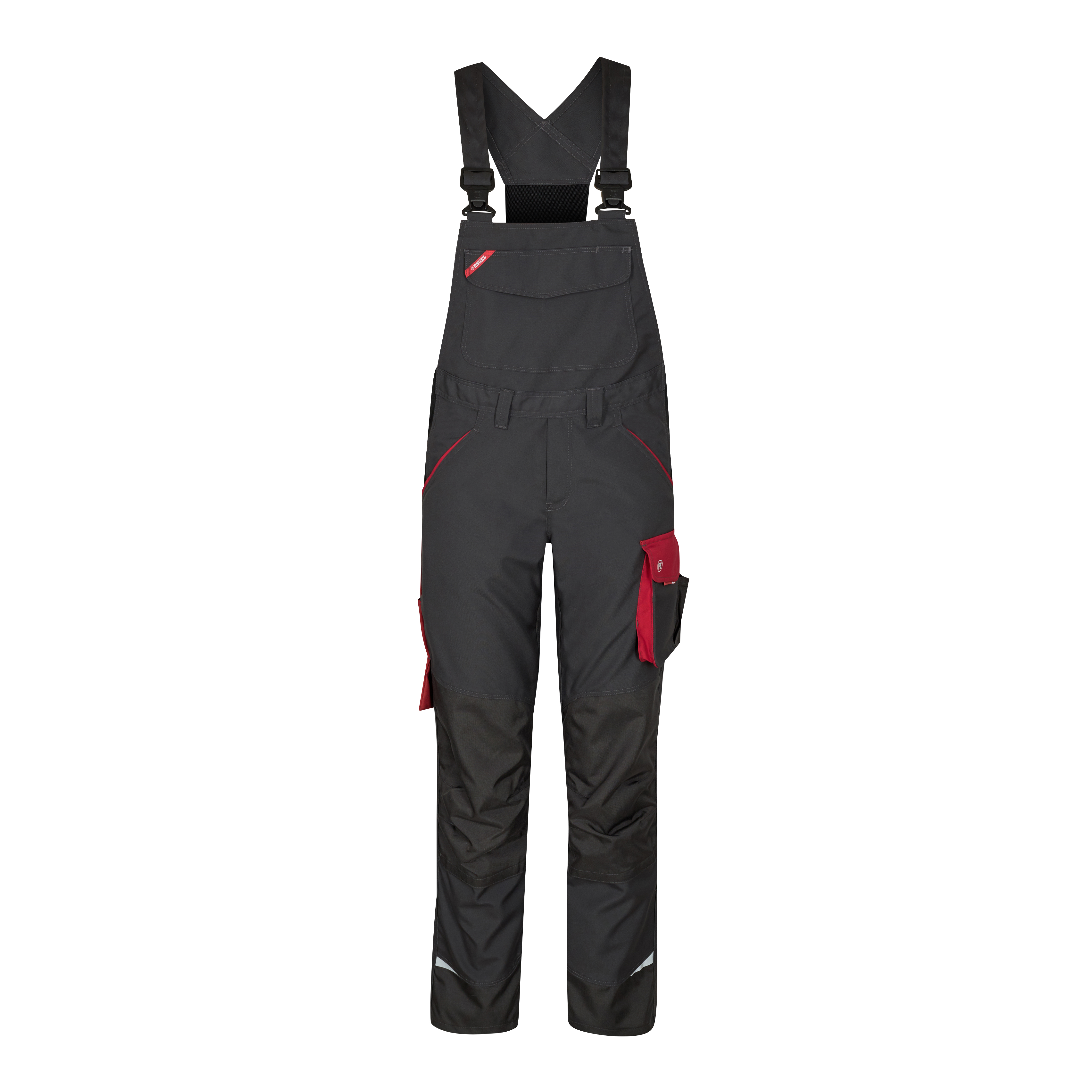 Galaxy Damen Latzhose Anthrazitgrau/Tomate 44 Galaxy Damen Latzhose